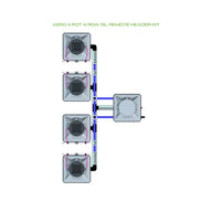 Alien Hydroponics AERO System- 4 Pot 4 Row 15L Remote Header Kit