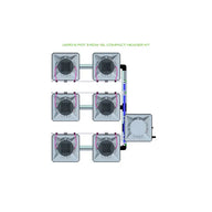 Alien Hydroponics AERO System- 6 Pot 3 Row 15L Compact Header Kit