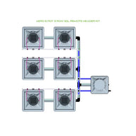 Alien Hydroponics AERO System- 6 Pot 3 Row 30L Remote Header Kit