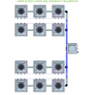 Alien Hydroponics AERO System- 12 Pot 4 Row 30L Compact Header Kit
