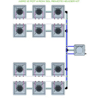 Alien Hydroponics AERO System- 12 Pot 4 Row 30L Remote Header Kit