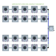 Alien Hydroponics AERO System- 20 Pot 4 Row 30L Compact Header Kit