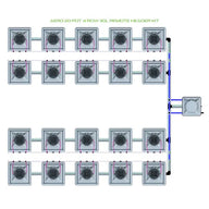 Alien Hydroponics AERO System- 20 Pot 4 Row 30L Remote Header Kit