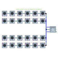 Alien Hydroponics AERO System- 24 Pot 4 Row 15L Remote Header Kit
