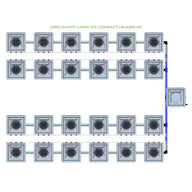 Alien Hydroponics AERO System- 24 Pot 4 Row 30L Compact Header Kit