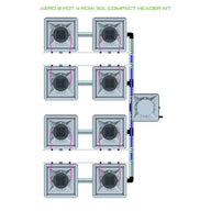 Alien Hydroponics AERO System- 8 Pot 4 Row 30L Compact Header Kit