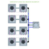 Alien Hydroponics AERO System- 8 Pot 4 Row 30L Remote Header Kit