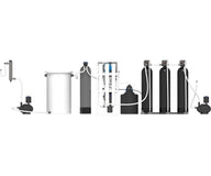 AXEON N-12000 reverse osmosis system with filters, pumps, and tanks.