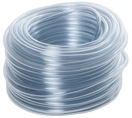 Coiled clear vinyl tubing, 1/4 inch OD, for aquariums or hydroponics.