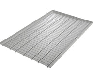 A silver 4x2 Active Aqua Infinity Tray with a divided grid for hydroponics.