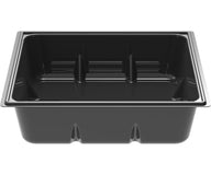 Black 100-gallon ActiveAqua 2.0 reservoir with internal dividers and drainage channels.