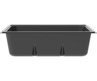 Black 100-gallon ActiveAqua reservoir with a rectangular shape and subtle indentations on the sides.