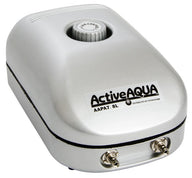 Silver ActiveAqua air pump with dual outlets and 