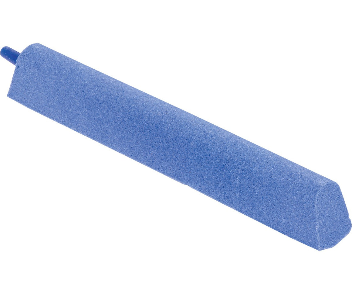 A blue air stone bubbler with a blue connector, on a white background.