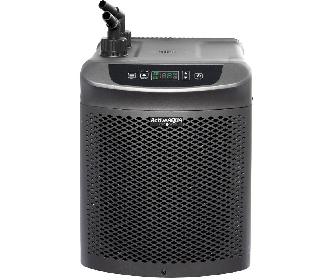 ActiveAqua Hydroculture chiller with digital display and power boost.