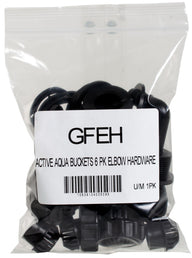 Active Aqua Grow Flow elbow hardware kit for buckets, 6 pack.