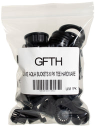 Bag of black Active Aqua GrowFlow half-inch tee hardware kit.