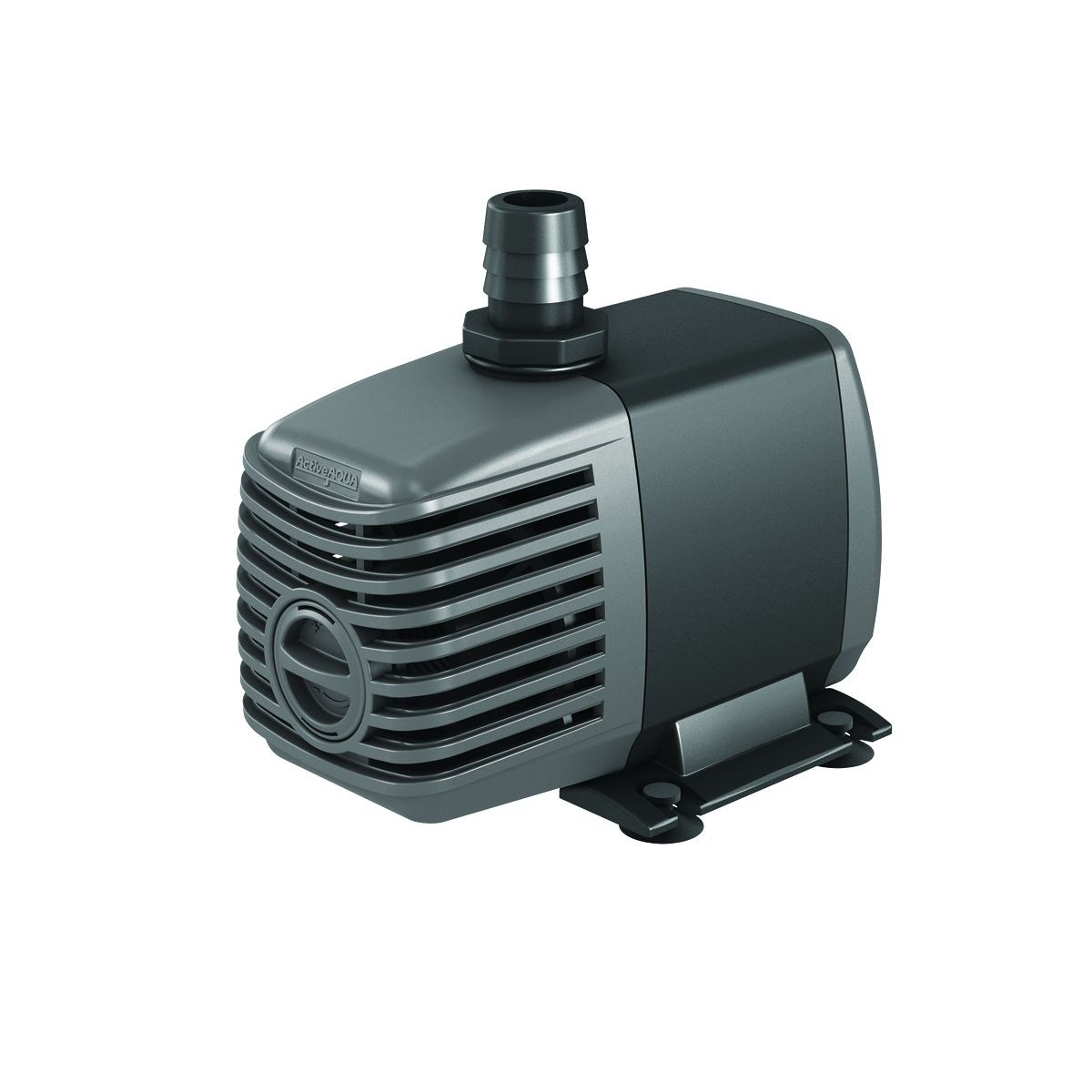 ActiveAqua submersible water pump with hose adapter, grey and black.