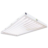 White tapered Active Grow 4-foot LED grow light fixture with 8 bright white lamps.