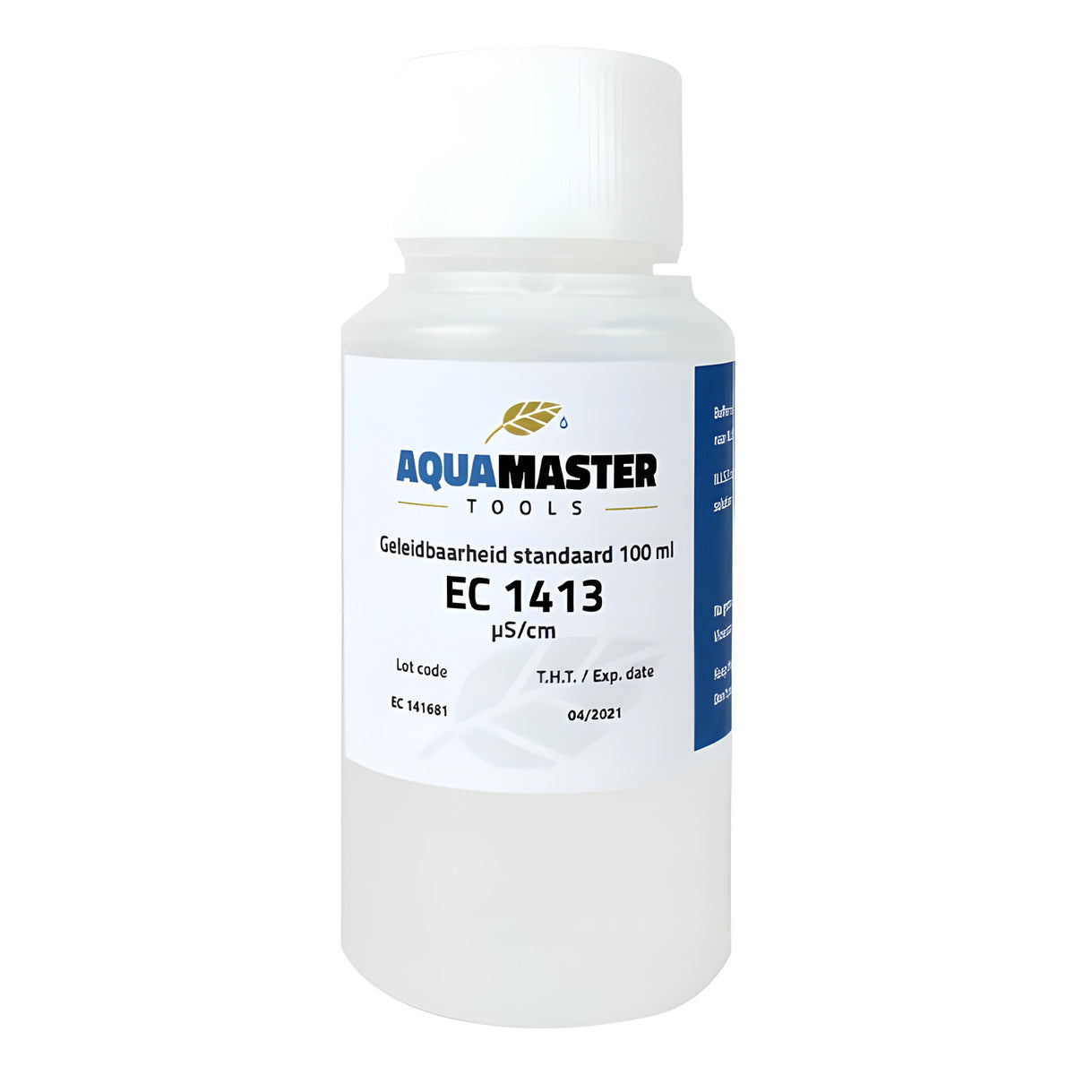 AquaMaster EC 1413 conductivity calibration solution, 100ml bottle.
