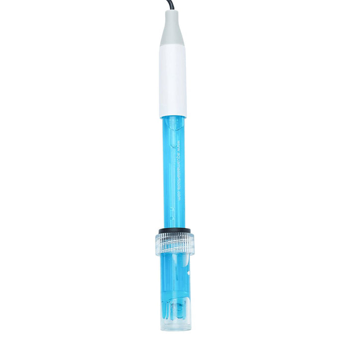 AquaMaster P700 pH electrode with blue sensor liquid and protective cap.