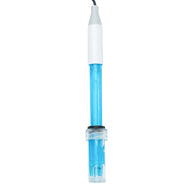 AquaMaster P700 Pro-2 pH electrode with blue liquid filling and clear protective cap.