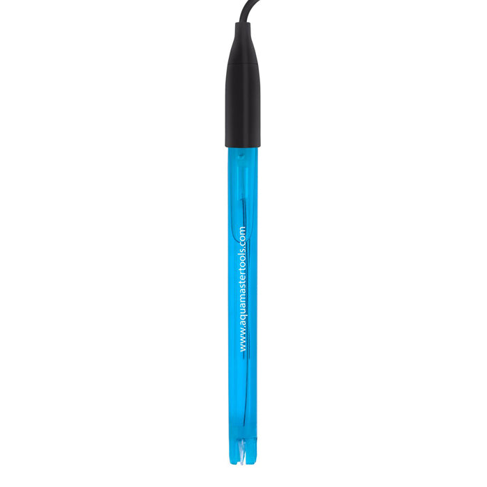 AquaMasterTools S300 Pro-2 pH electrode with blue body and black connector.