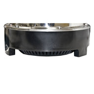 AquaVita 925 sump pump base: black housing with chrome rim and ventilation slots.