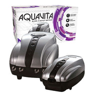 AquaVita 9L/min air pump with 4 outlets, grey and black, quiet and durable.