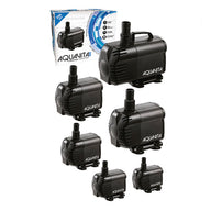 Aquavita 528 GPH water pumps with logos, some on a box.