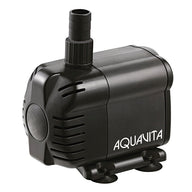 Black Aquanita water pump with suction cups and outlet hose, ideal for aquariums.