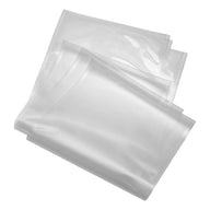 Clear, textured vacuum seal bags are fanned out on a white background.
