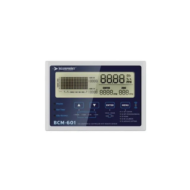 Blueprint BCM-601 CO2 monitor and controller with remote sensor.