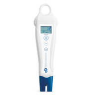 Bluelab Conductivity Pen with digital display showing 1.2 EC and 70°F, blue tip.