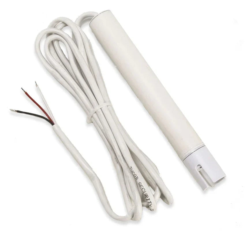 White EC probe with 5m cable and exposed wires, labeled "TYCOR SECURITY".