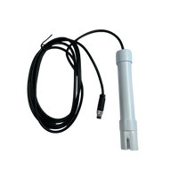 White conductivity probe with black cable, connected to the probe body.