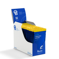 Bluelab pH 7.0 calibration solution sachets in a display box.