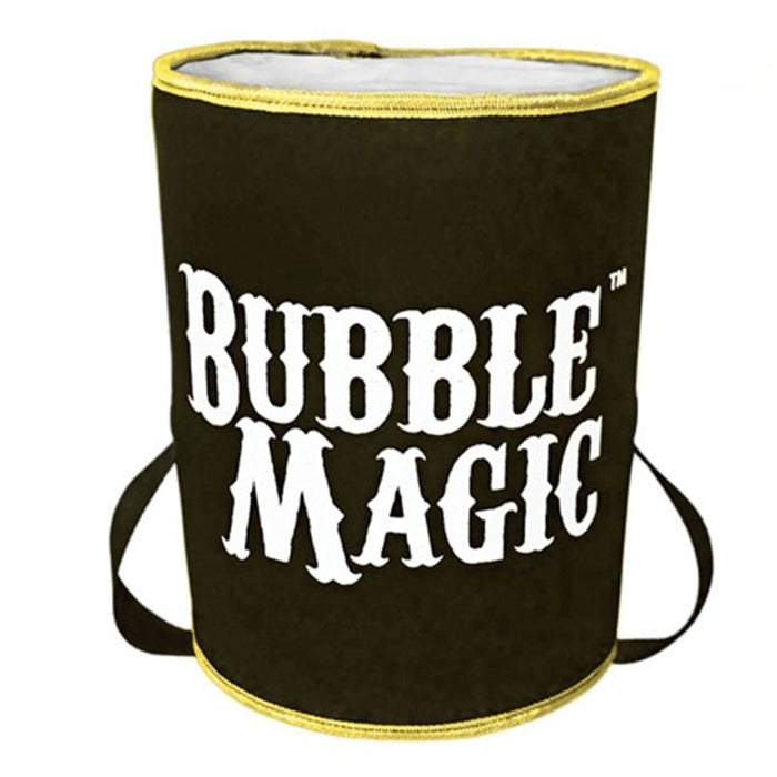 Black bucket with "BUBBLE MAGIC" logo and yellow trim.