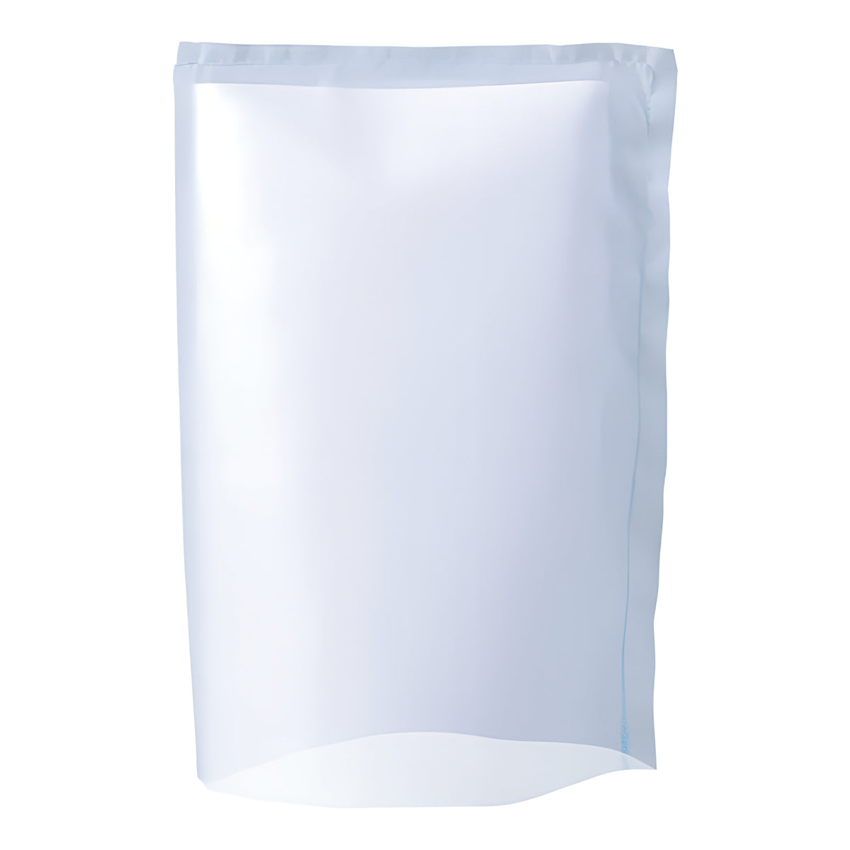 White resealable mesh bag with blue stitching, for rosin extraction.