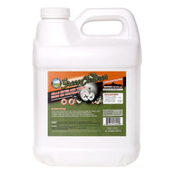 White jug of Green Cleaner concentrate, kills mites and their eggs on contact, label shows plants and insects.