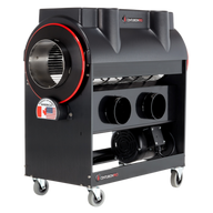 CenturionPro Original Wet/Dry Bud Hybrid Bud Trimmer in black with red accents and casters.