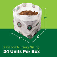 Char Coir bio pots: 2-gallon size, 9