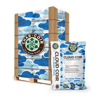 Char Coir Cloud Coir professional growing medium bag and pallet of bags.