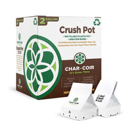 Char-Coir 2 Gallon Crush Pot box with two individual bags on a white background.