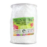 White polyester trellis netting roll, 5'x350' with 6