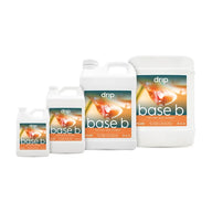 White jugs of Drip Hydro Base B two-part base nutrient, 0-4-4 fertilizer.