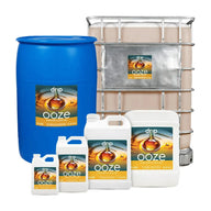 Drip Hydro Ooze 0-0-0.5 sweetener and enricher fluid in various container sizes.