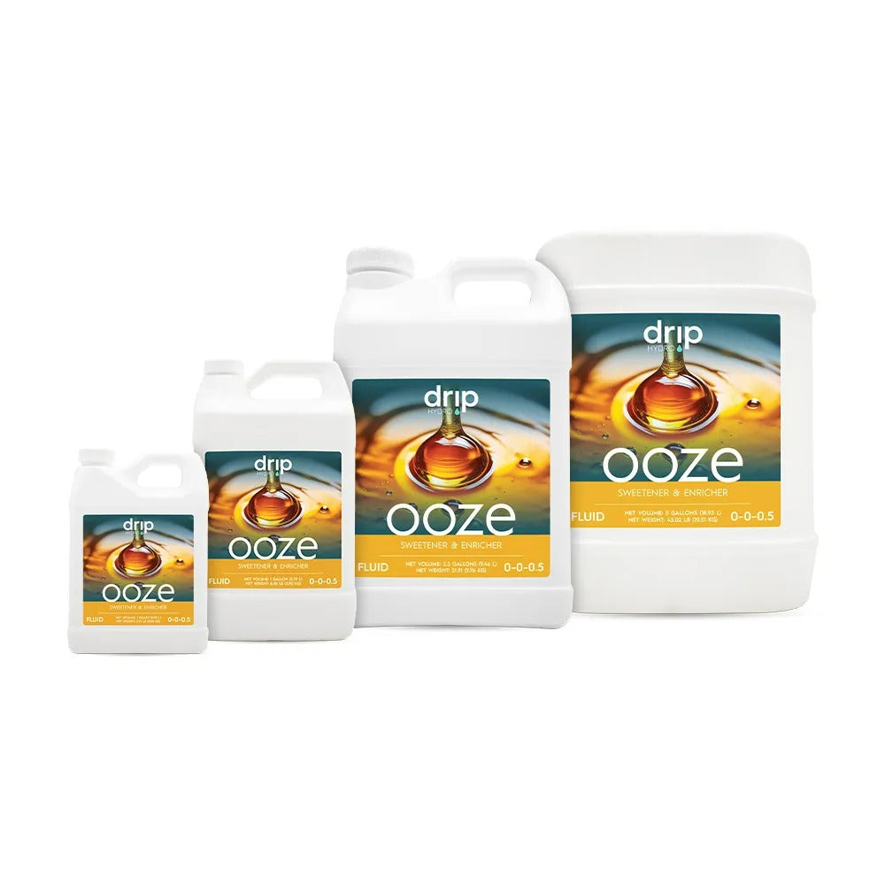 Drip Hydro Ooze sweetener and enricher in multiple sizes.
