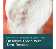 White powder being poured from a bowl, with text 