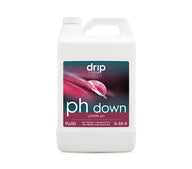 Drip Hydro pH Down gallon jug with red splash and 